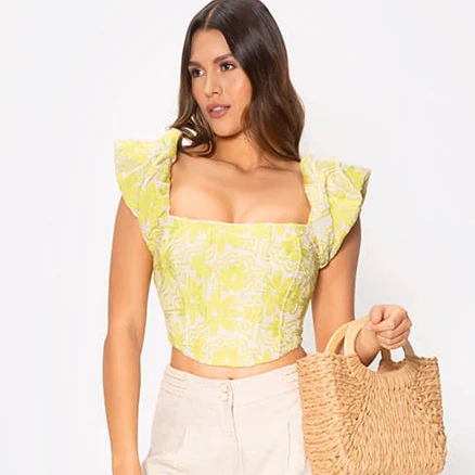 Puff Sleeve Corset Blouse