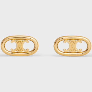 CELINE Women's Maillon Triomphe Studs in Yellow Gold