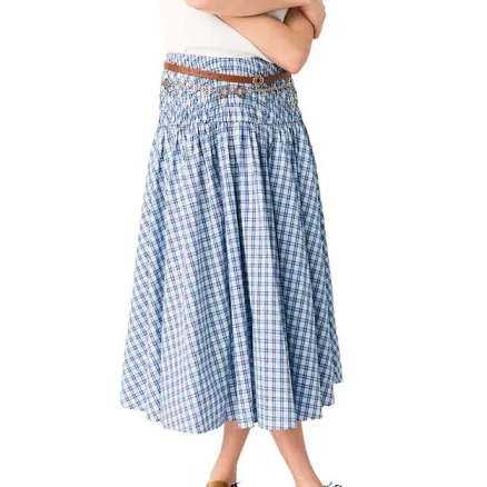 Maje Women's Checked Rhinestone-Embellished Cotton Maxi Skirt
