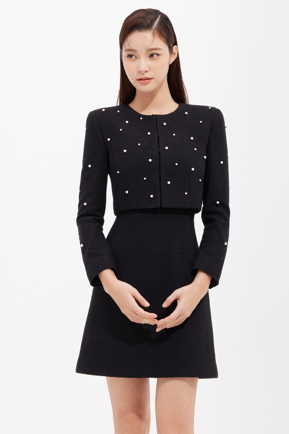 Boucle Pearl Crop Jacket