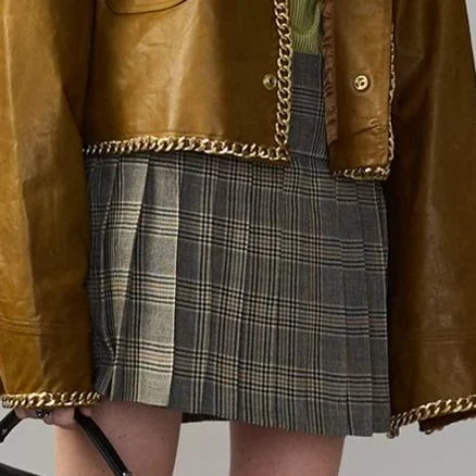 R13 Mini Kilt Skirt