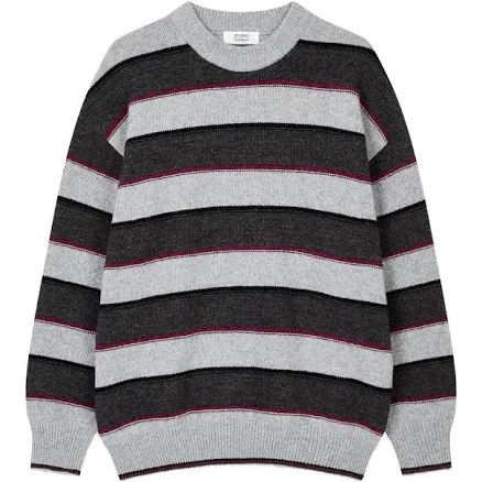 Studio Tomboy Women's Striped Crew-neck Sweater