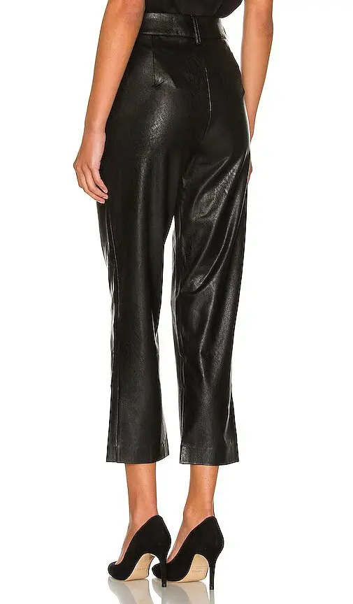 Faux Leather Cropped Trousers