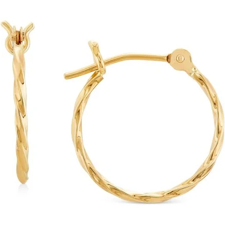 Macy's 10k Gold Twist Hoop Earrings