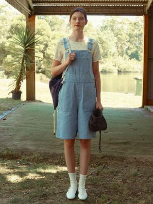 Denim Overall Shorts