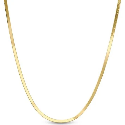 Zales 14K Gold Herringbone Chain Necklace, 18"