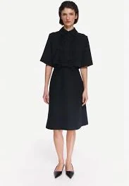 Wool Silk a-Line Skirt