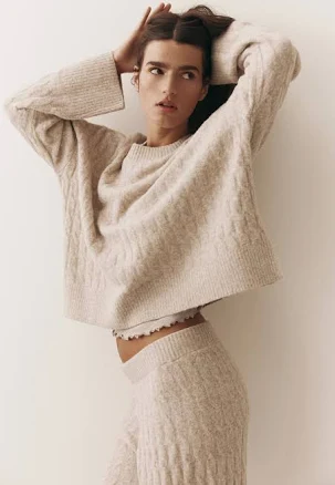 H&M Ladies Cable-Knit Sweater