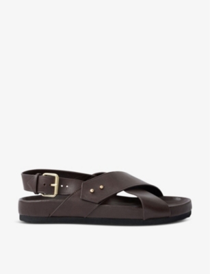 SOEUR - Olaf cross-over leather sandals