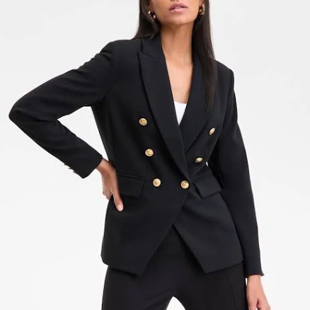 INC International Concepts Women's Double-Breasted Blazer
