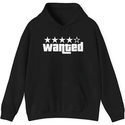 Wanted Hoodie – Streetwear Heavy Blend Hooded Sweatshirt, Gta, Wanted