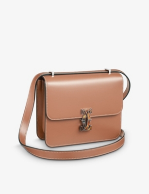 C de Cartier mini leather shoulder bag