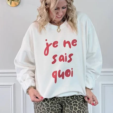 Limeberry Designs Je Ne Sais Quoi Graphic Sweatshirt