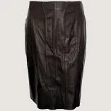 Gucci by Tom Ford Vintage Dark Brown Leather Mini Skirt (Small) — sororité.
