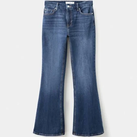 MANGO Women's Violeta High-Rise Flared Jeans