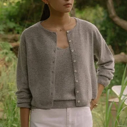 TILLIDIE 3-Way Sleeveless Cardigan Set