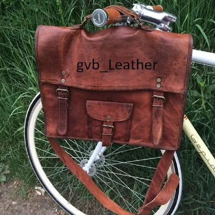 Leather Messenger Bag Men Laptop Travel Addict Case Shoulder Crossbody