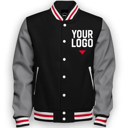 Faux Leather Varsity Jacket