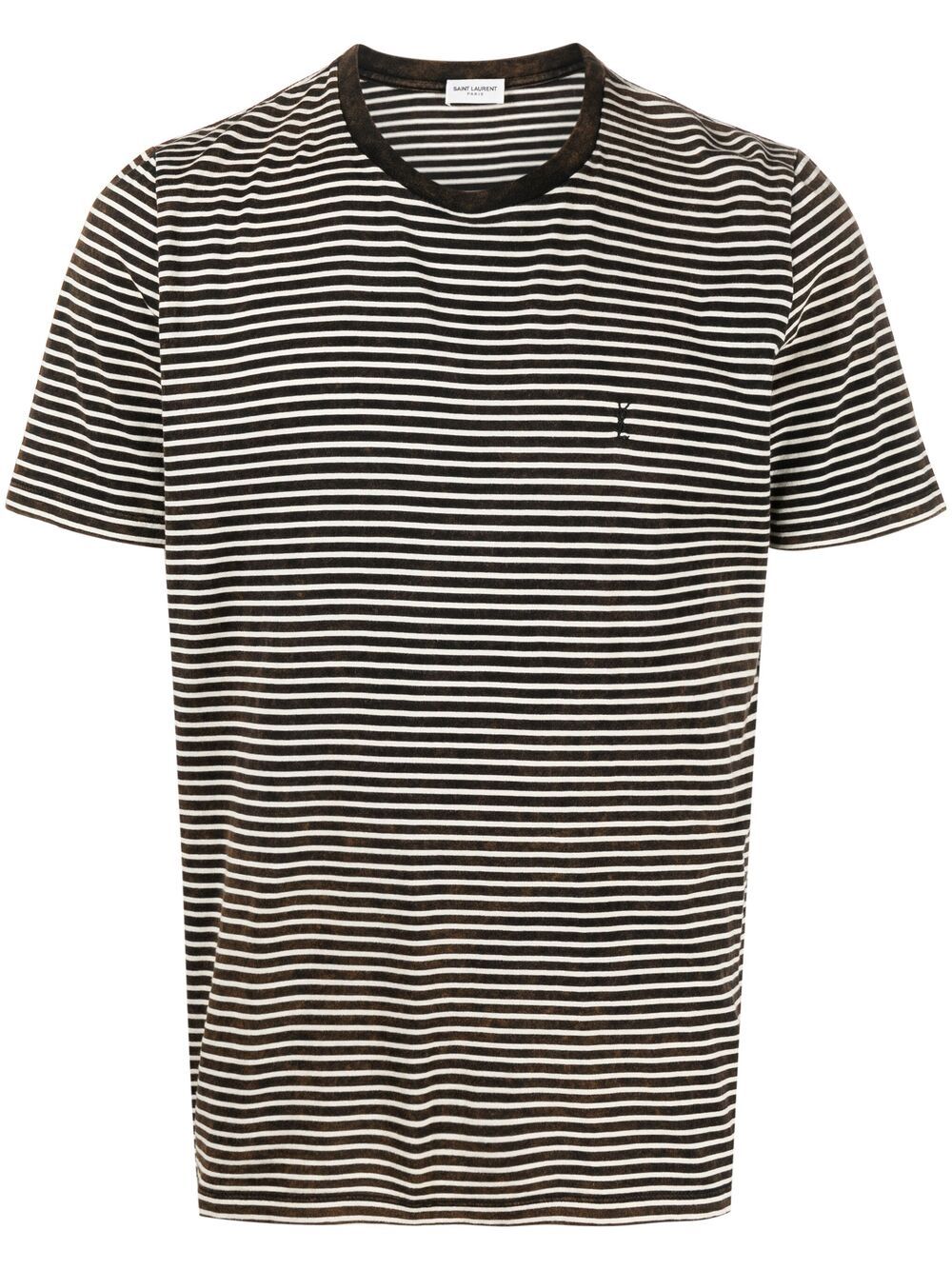 Embroidered Logo Striped T-shirt