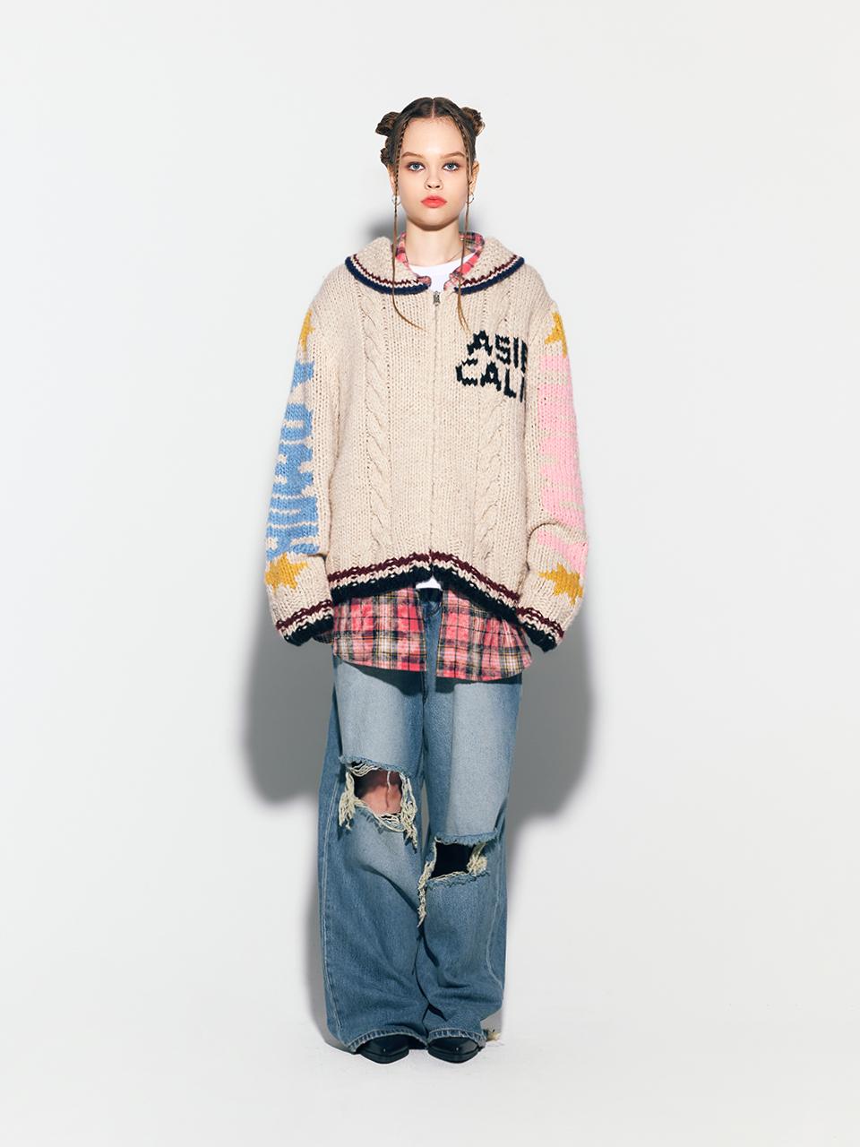 Cowgirl Teddy Zip Up Knitwear