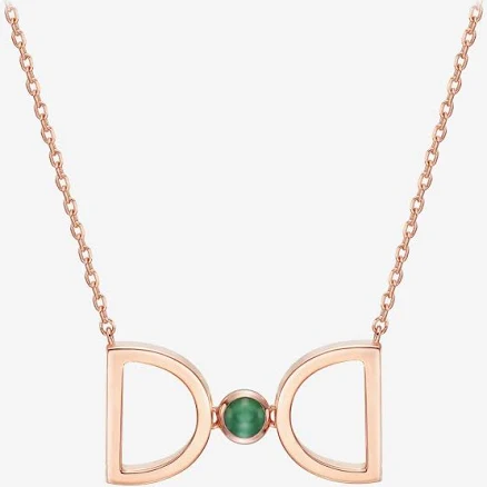 Debon D.D. Gold Necklace with May Birthstone