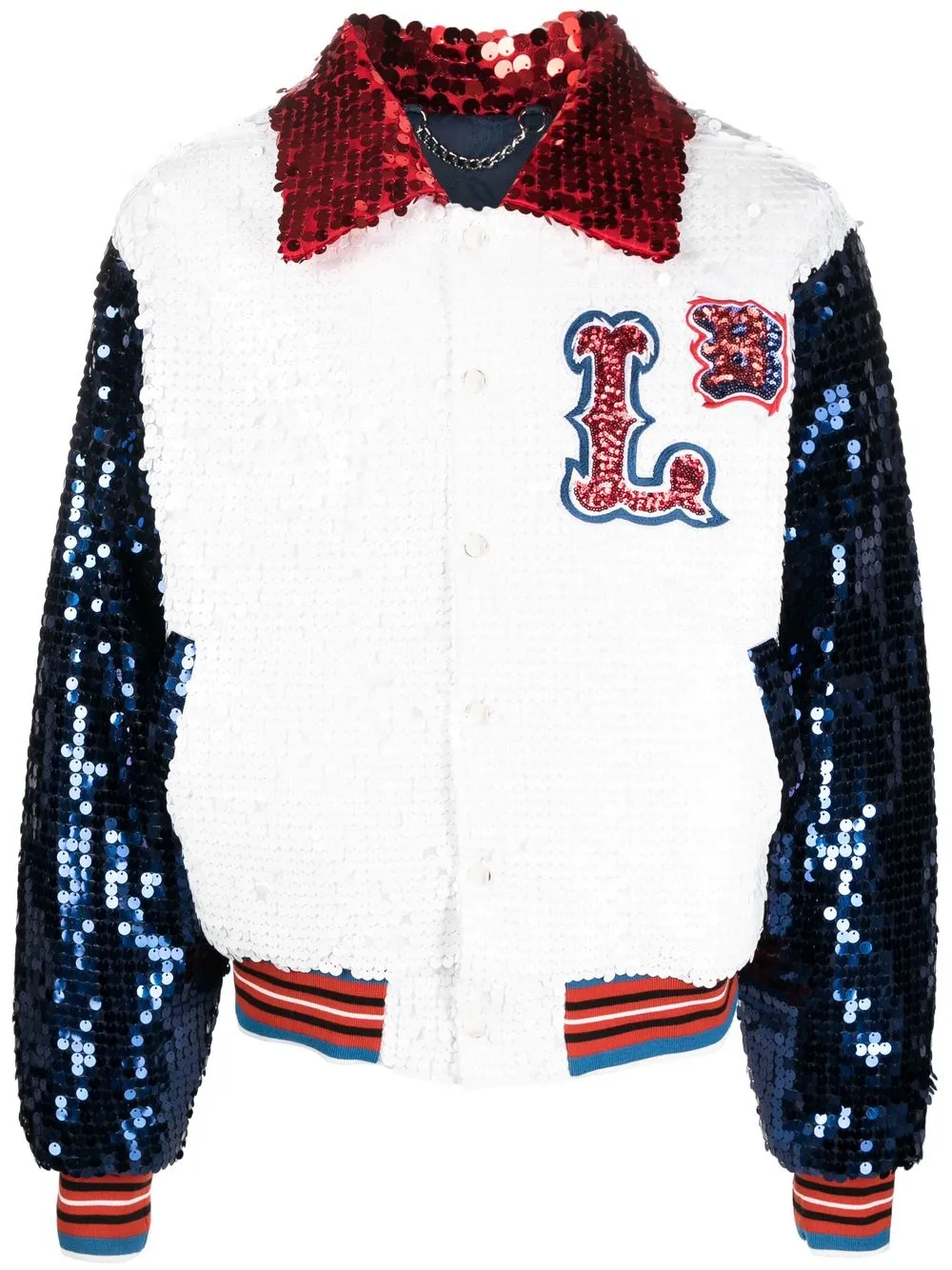 Sequin-embellished Varsity Jacket
