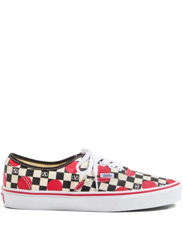 Checkerboard-print Sneakers