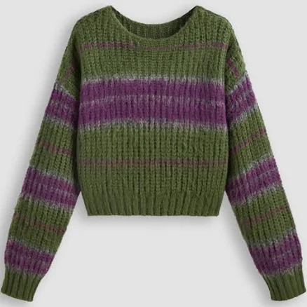 Knitted Round Neck Crop Top