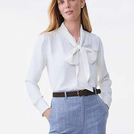 Ann Taylor Women's Petite Bow Blouse
