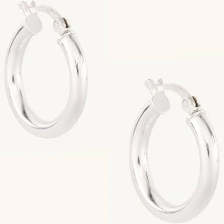 Catbird Jewelry Grand Tubetti Silver Hoops (Pair)