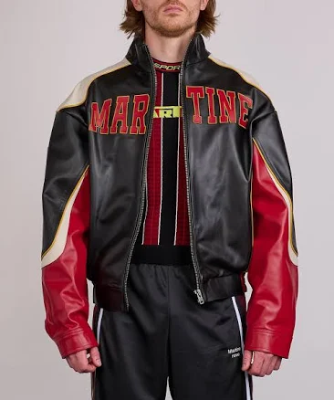 Martine Rose Superbowl Leather Jacket