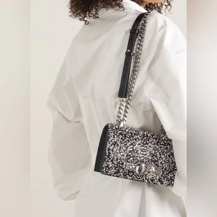Alexander MCQUEEN Mini Jewelled Leather Crossbody Bag