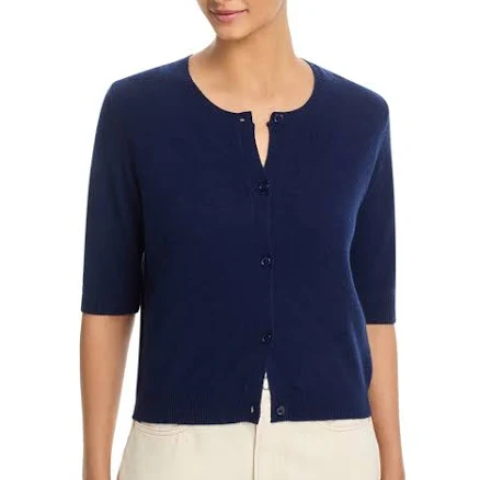 PALOMBAGGIA Cashmere Elbow Sleeve Crewneck Cardigan