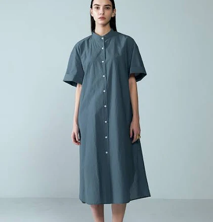 W Concept Back Line Twist Henry Neck Dress