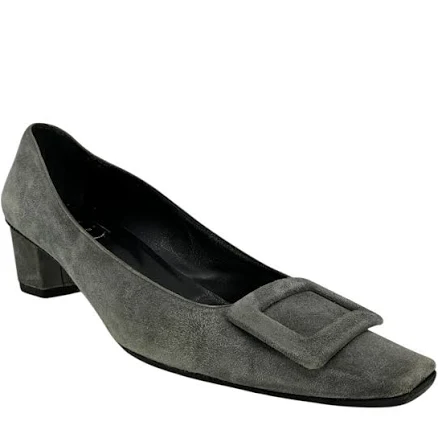 Roger Vivier Suede Belle Vivier Buckle Pumps Size 9.5