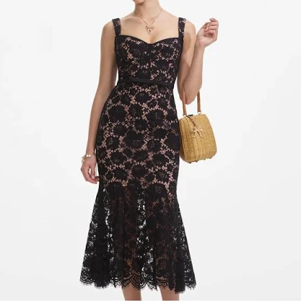 Self-portrait Women's Fine Lace Midi Dress
