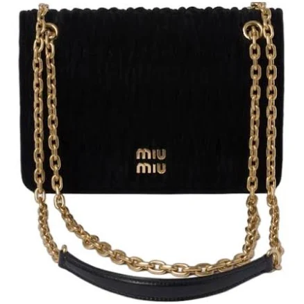 Miu Miu Women's Quilted Velvet Mini Shoulder Bag