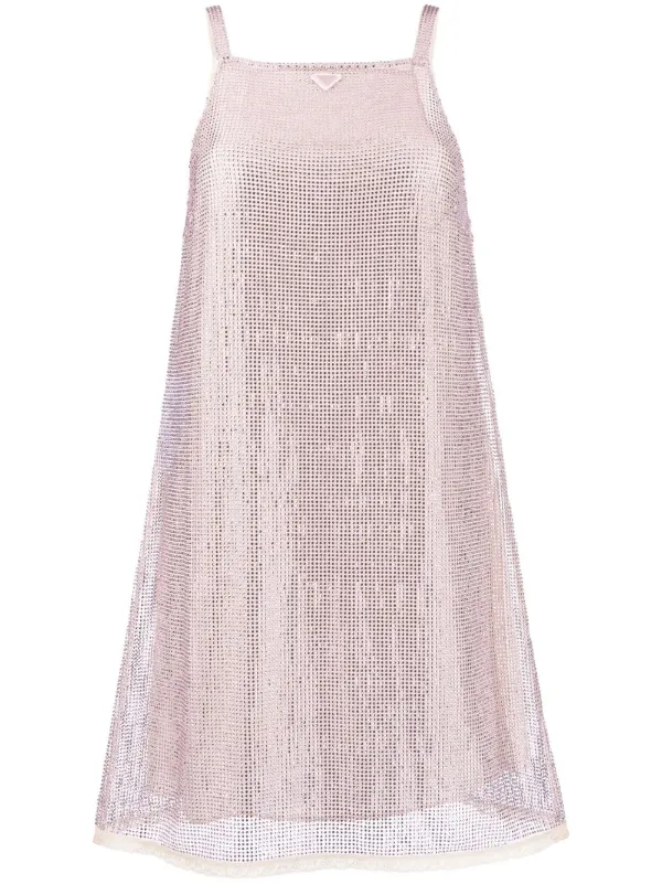 Rhinestone-embellished Mini Dress