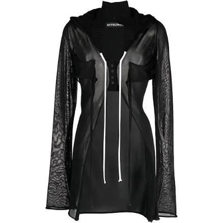 Ottolinger Women's Cut-Out Knitted Cardigan Hoodie