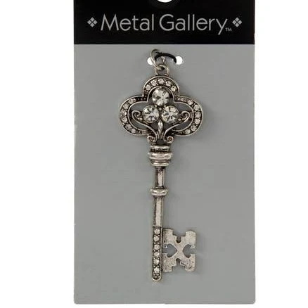Rhinestone Key Pendant