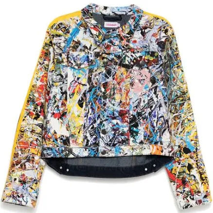 Charles Jeffrey Loverboy art denim jacket - Blue