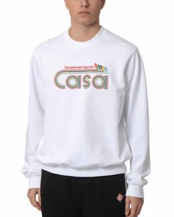 Casablanca Men's Embroidered Cotton Sweatshirt