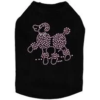 Poodle (Pink Rhinestuds) Rhinestone Dog Tank