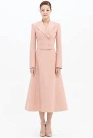 Wool Silk a Line Skirt