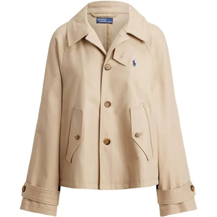 Polo Ralph Lauren - raglan-sleeves jacket - women - Cotton - XL - Neutrals