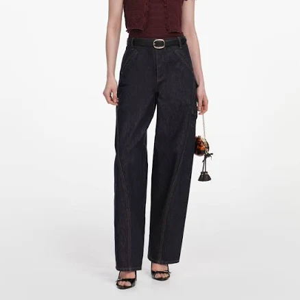 Self Portrait Denim Cargo Jeans
