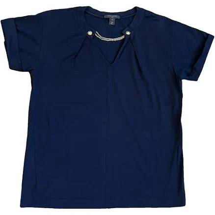 LOUIS VUITTON Black Cotton Chain Detail T-Shirt Size S