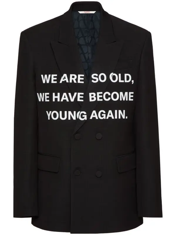 Slogan-print Blazer