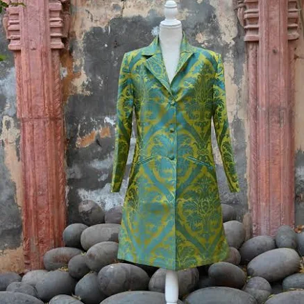 Silk Brocade Long Jacket