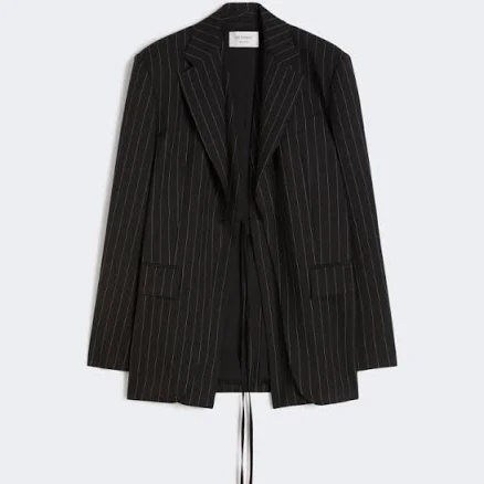 Sportmax Woman pinstripe gabardine tailored blazer